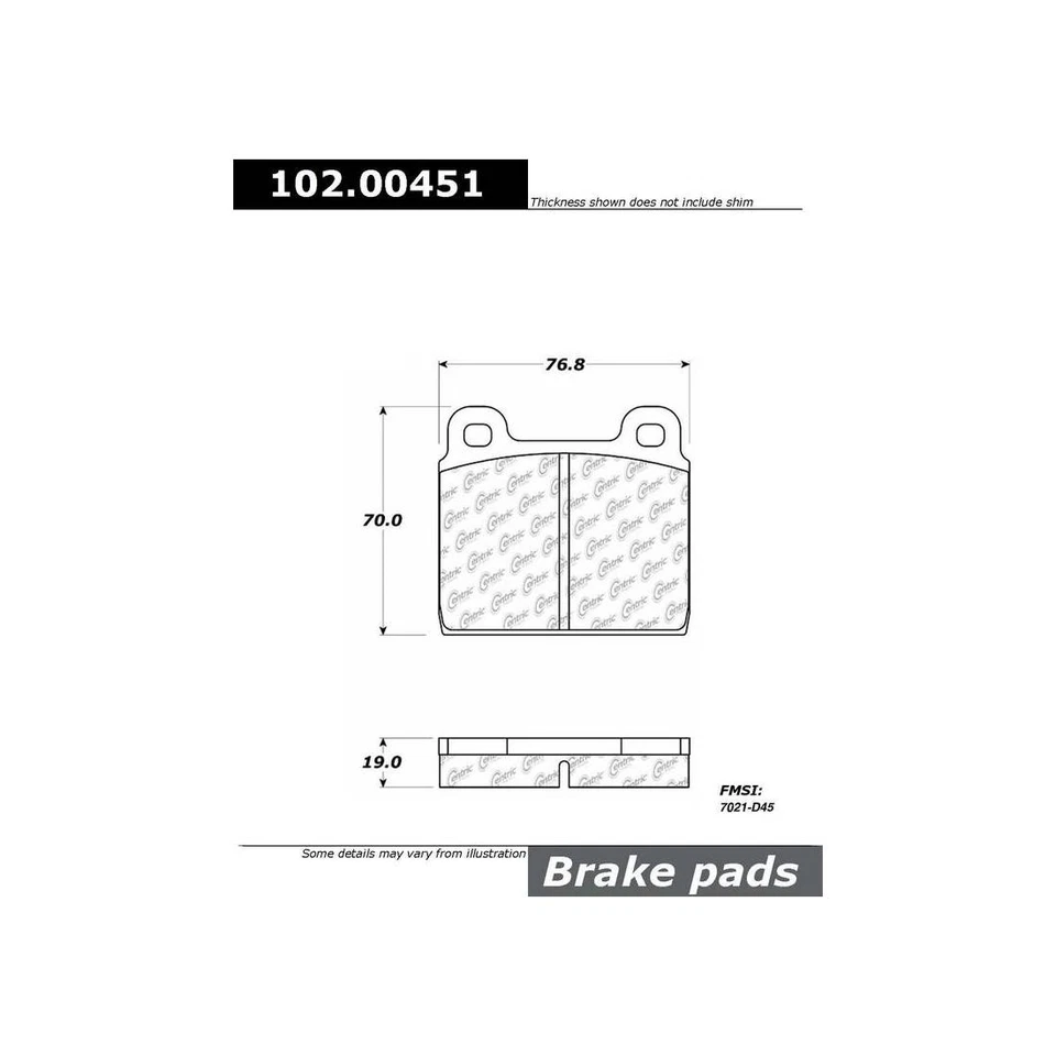 Juego de pastillas de freno de disco delanteras rotor de freno de disco C-Tek para Volkswagen Combi 1975-1994 Foto 4 de 4