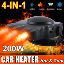 200W Portable Electric Car Heater 12V DC Heating Fan Defogger Defroster Demister