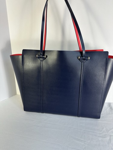 Kate Spade Navy Large Arbour Hill Elodie Leather Shopping Tote Bag - Picture 8 of 21