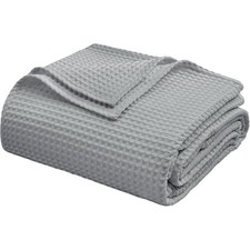 100 Egyptian Cotton Waffle Weave Throw Blanket Soft Lightweight Bed Couch Blank