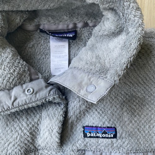 Patagonia Polartec Snap T Pullover Sweater Damen XS grau Kängurutasche - Bild 2 von 7