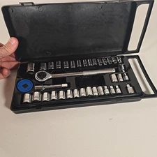40-Piece SAE and Metric Combination Socket Set 1/4" 3/8" Drive