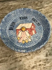 Laurie Gates Los Angeles Pottery Bless This House Pie Plate