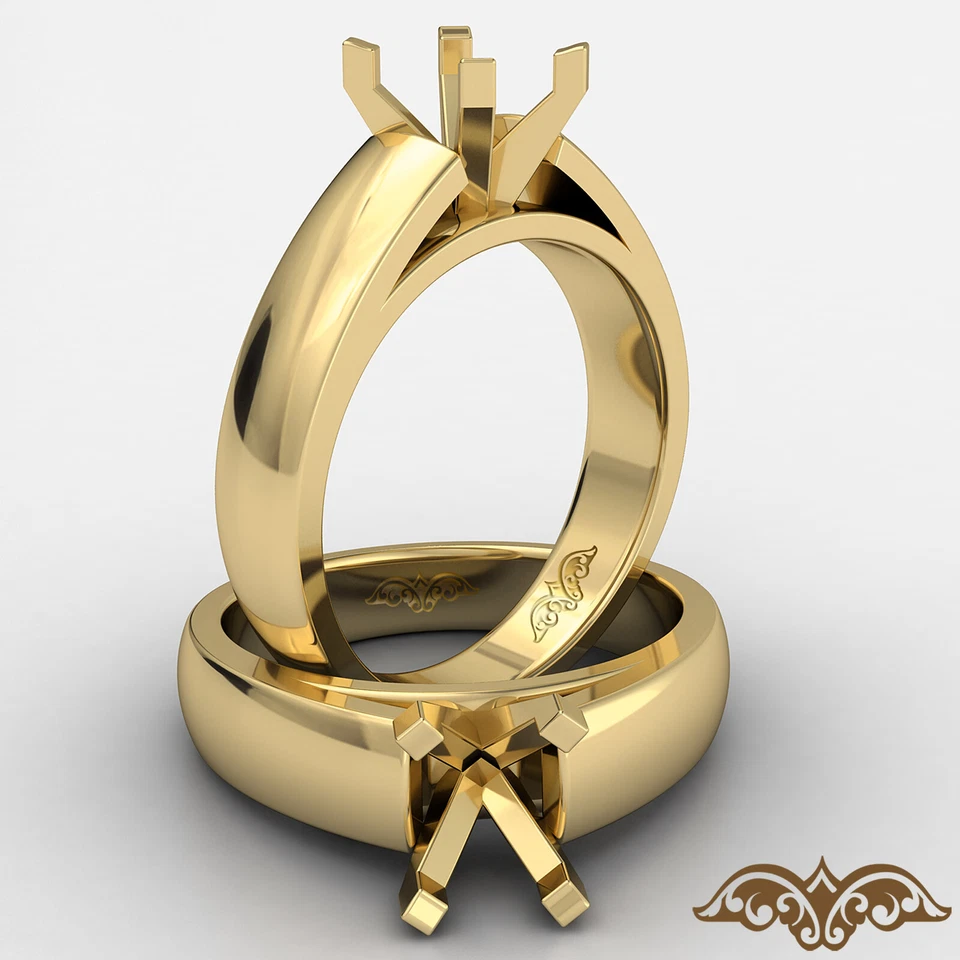 7g Cathedral 4 Prong Claw Solitaire  Semi Mount Engagement Ring Setting 5.5mm. - Image 2 of 4