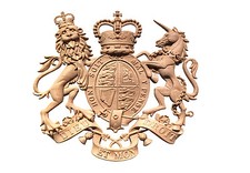Great Britain Coat of Arms solid hardwood