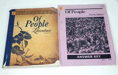 Abeka Of People Literature Textbook & Answer Key 4th Ed. by Jan Anderson 7th Gr