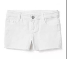 Gymboree White Denim Frayed Hemline Shorts Size 6 NWT