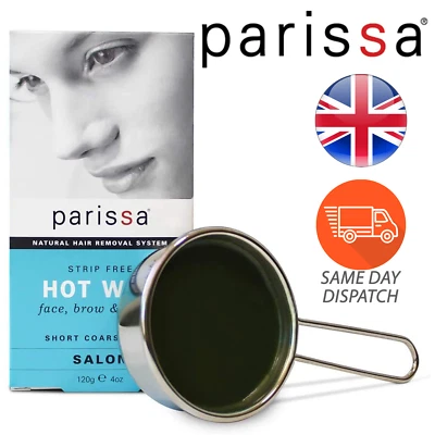 Parissa Hot Wax Bikini & Brazilian Waxing Kit With Strip Hard Wax 3 Spatulas