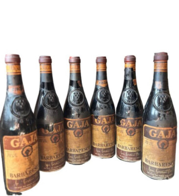 Gaja - Barbaresco - 6 Bottles (0.72L) 1958 x2 & N.V x3Bordeaux