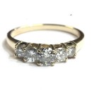 GIA 14k yellow gold .88ct 5 stone round diamond engagement ring 2.8g estate 7 — photo 4