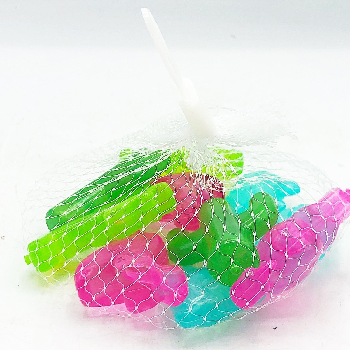 Set of 10 Tropical Reusable Plastic Ice Cubes Flamingo Palm Tree 