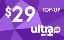 Ultra Mobile  Prepaid $29 Refill Top-Up Prepaid Card ,PIN / RECHARGE 