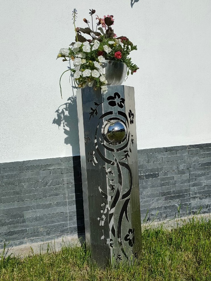 Gartendeko, Edelstahldeko, Gartensäule aus Edelstahl eBay