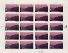 Scott #c144 13 Mile Woods (New Hampshire) Sheet of 20 Airmail Stamps - MNH 