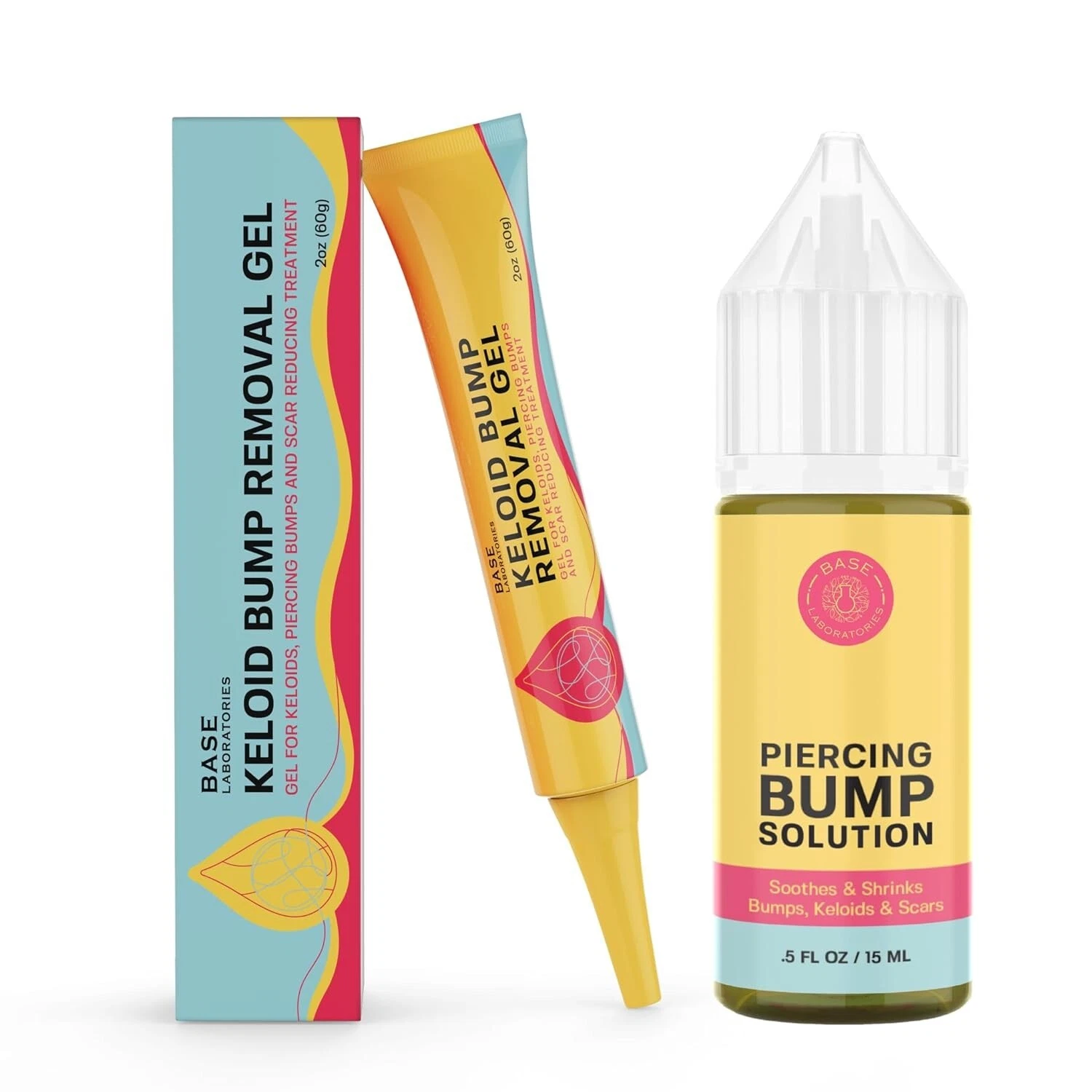 Base Labs Piercing Keloid Bump Duo | Piercing Bump Solution + Keloid Bump Gel - product detail image 1