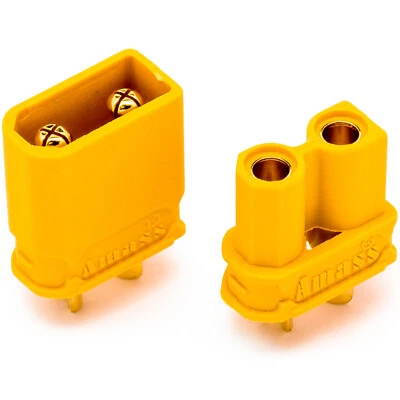 AMASS XT30U XT30 enchufe + hembra, 1-10 pares, enchufe de oro de alta corriente 2 mm, masa