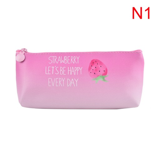 PU-Womens-Strawberry-Pencil-Case-Cosmetic-Bag-Makeup-Pouch-School-Supplies