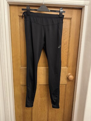 ASICS Motion Dry Women’s Ladies Black Running Pants Leggings Gym Size  Medium UK