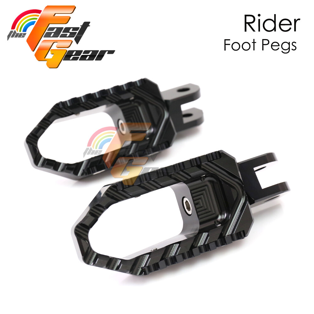 Black Rider Front Foot Pegs Wide TRC For Triumph Street Triple 675 / R