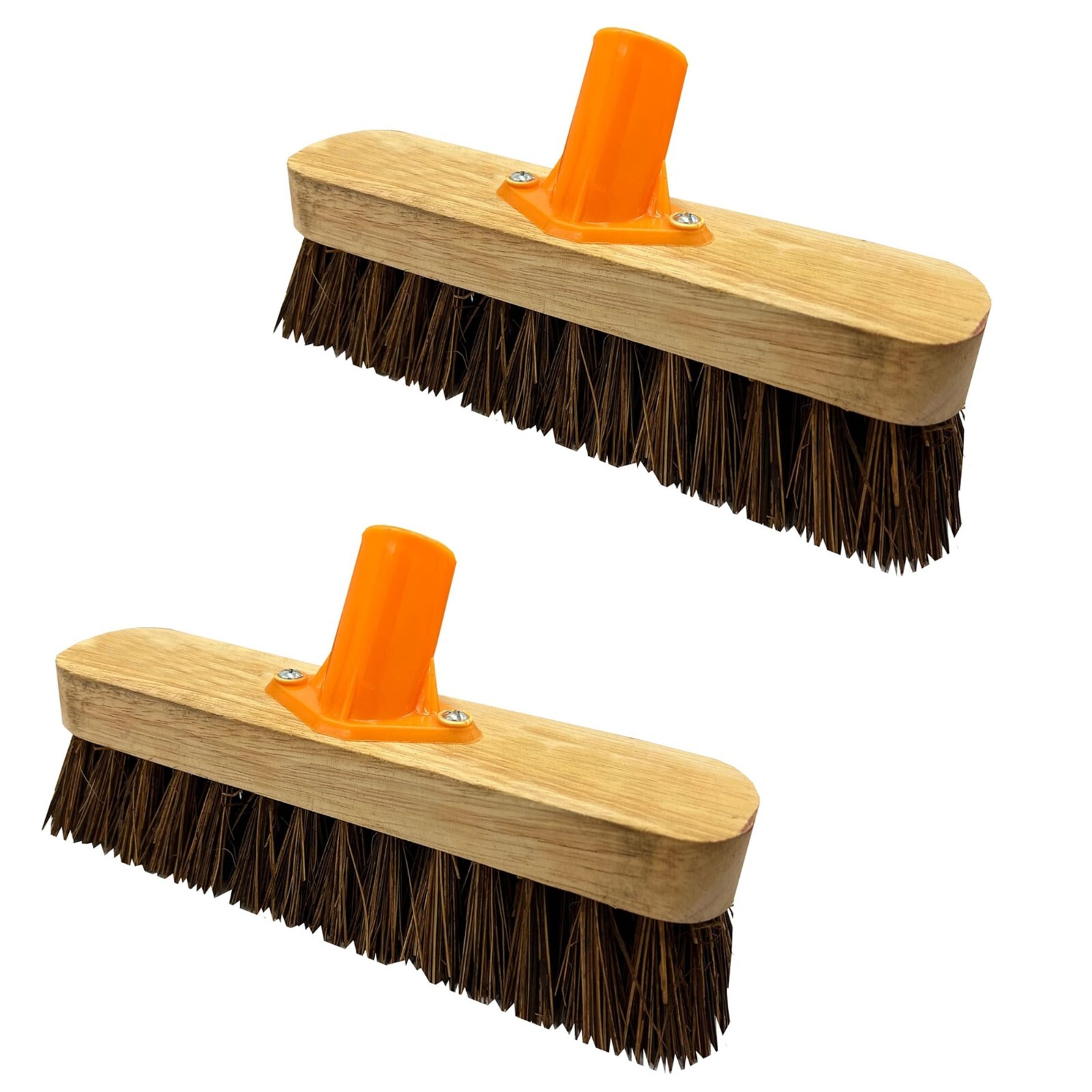 Hard Bristle Deck Scrubber Brush With Wooden Handle For Strong Stiff ...