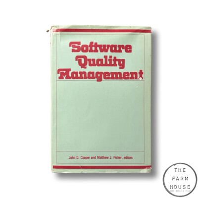 Software Quality Management - John D Cooper- Like New - 1979 -1st Edition - Rare