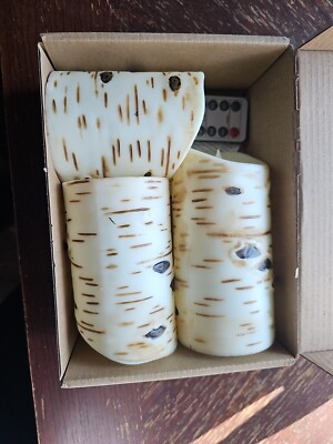 Set of 3 Flameless LED Candles Flickering LED Pillars Candles Light Timer Remote