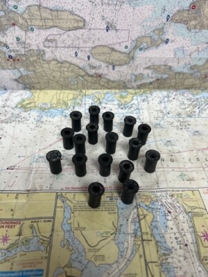 McMaster Carr pack of 17  #93495A331 Rubber-Coated Brass Insulating Rivet Nut.