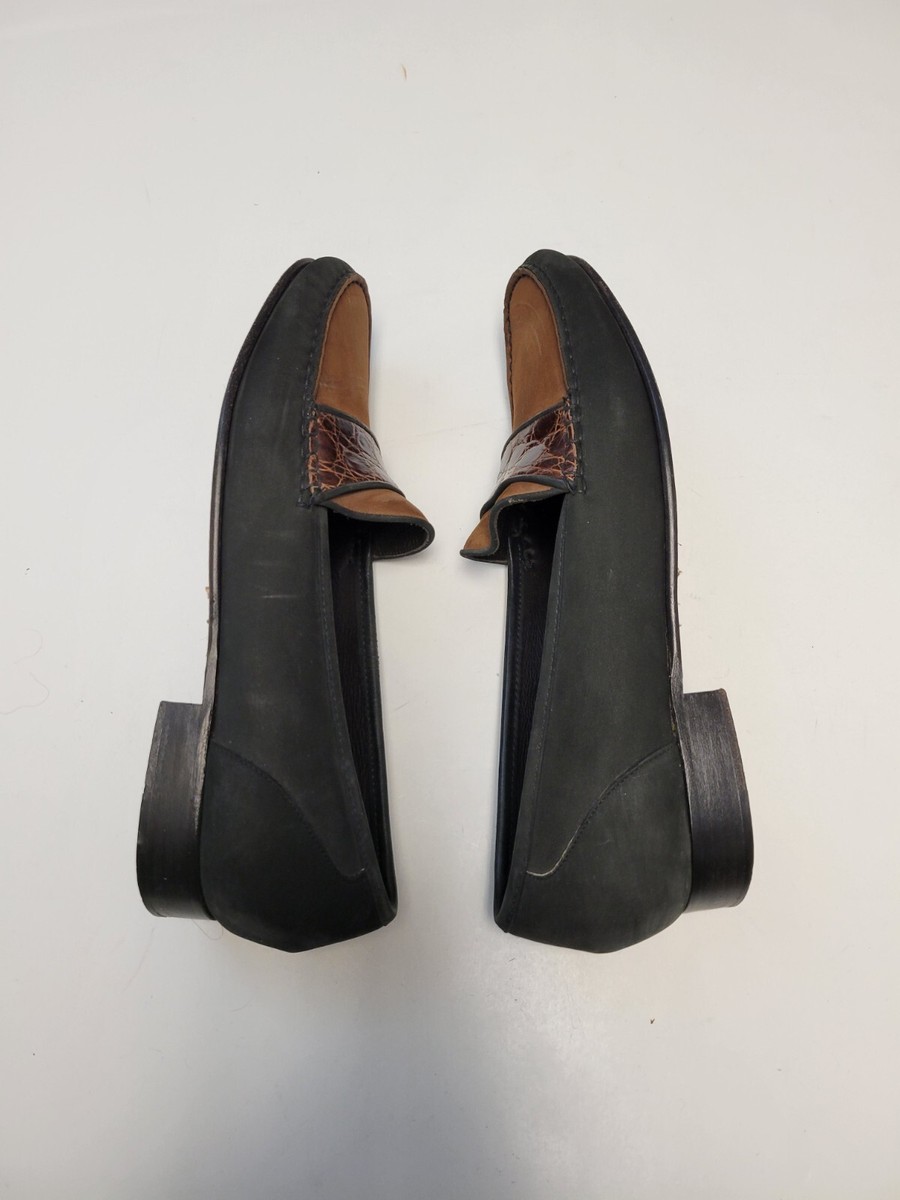 Cole Haan BRAGANO Suede LIZARD Leather Loafer Men 10 M Black  display picture 3