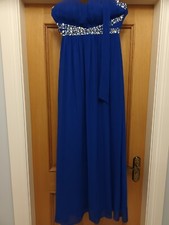 QUIZ NAVY BLUE SEQUIN SPARKLE MAXI DRESS SIZE UK 8
