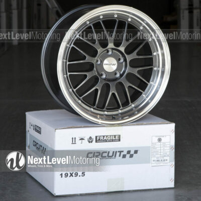 4 CIRCUIT CP30 19x9.5 5x114.3 +35 GUN METAL WHEELS FITS TOYOTA CAMRY NISSAN 350Z
