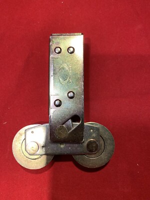 Set of 2 Adjustable Steel Housing Ball Bearing Wheel Sliding Door Tandem Roller 
