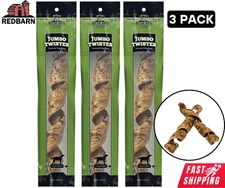 Redbarn Jumbo Twister Dog Chew Treat Beef Bully Gravy Long Lasting Dental 3 oz