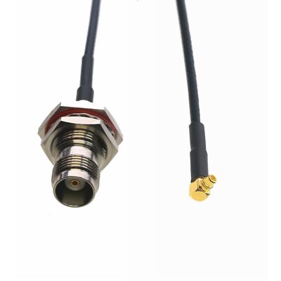 RF Cable MMCX male RA to TNC Female nut bulkhead RG174 6''~10FT radio GPS antenna