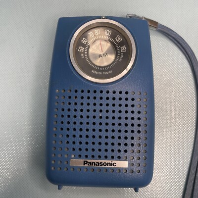 VINTAGE PANASONIC MATSUSHITA AM TRANSISTOR RADIO MODEL R-1052 BLUE