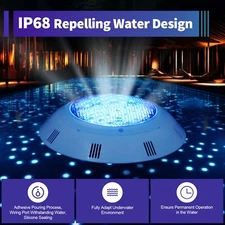 LED RGB Swimming Pool Submersible Light Underwater Waterproof Spa Lamp W/ Remote