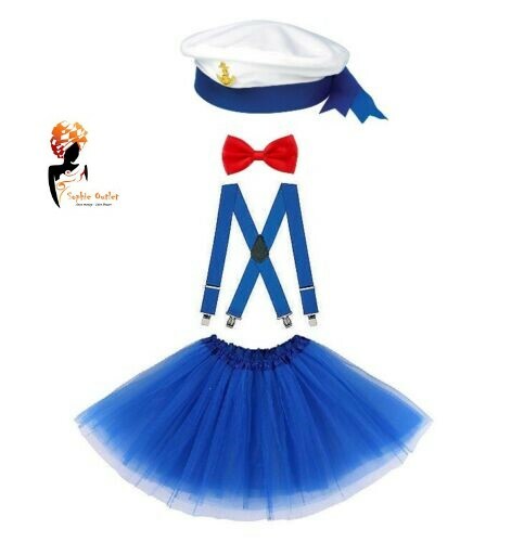open lace back dress Petit Ami Baby Girls' Nautical Dress with Collar main image 1