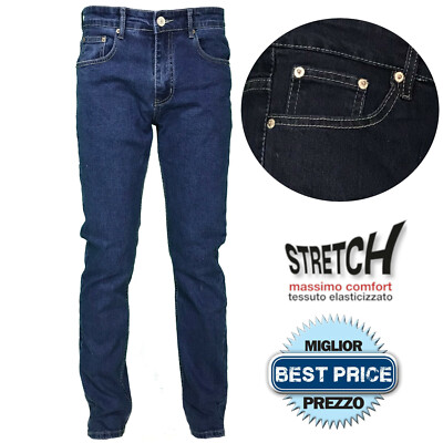 Herren Jeans Baumwolle 5 Taschen Übergrößen Gerades Bein Stretch 58 60 62 64