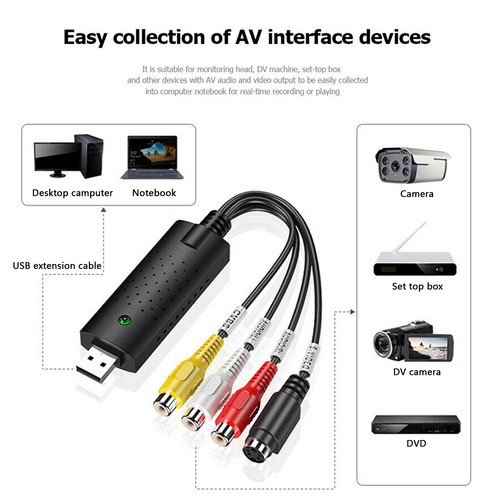 Video Capture Card VCR VHS to Digital DVD Converter Fit for Mac Windows 10 8 - Picture 6 of 13