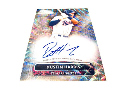 Dustin Harris 2022 Bowman Sterling Silver Wave RefractorAutograph #/125