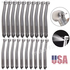 Dental LED E-generator / No LED High Speed Handpiece Turbine Push Button 4 Hole