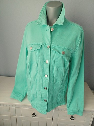 Jeansjacke mintgrün Gr. 44 von bonprix