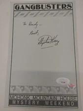 STEPHEN KING Signed  Autograph Inscribed on Mohonk House Stationery JSA C.O.A. 