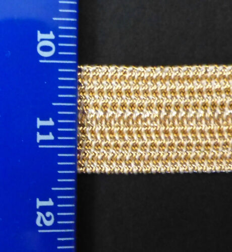 13mm (0.5") GOLD BRAIDED ELASTIC - 1m - craft destash - Picture 1 of 4
