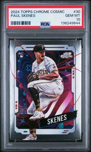 2024 TOPPS CHROME COSMIC #30 PAUL SKENES PSA 10