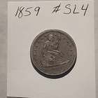 1859 Seated Liberty Quarter, Higher Grade (Extra Fine) #SL4