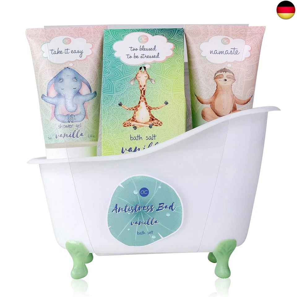 BESUCHE DEN ACCENTRA-STORE Accentra - Anti-Stress Bade- & Duschset mit Vanilleduft - Geschenk Set zur