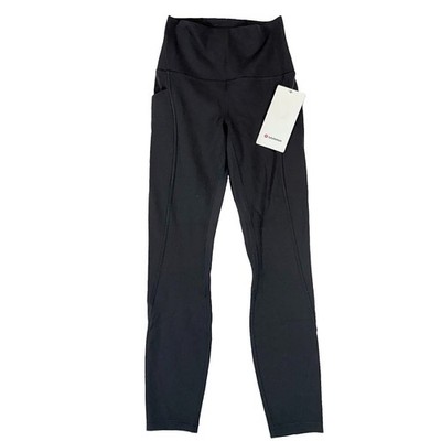 NWT Lululemon Align High Rise Pant 25  Pockets Black Leggings Size 4 NEW $128