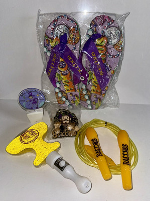 Krewe Of Bacchus 2023 Lot Of 5 Mardi Gras Throw Flip Flops Jump Rope Night Light