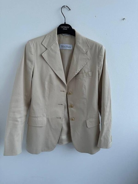 Women Max Mara Blazer Beige Cotton 36 / S / 44