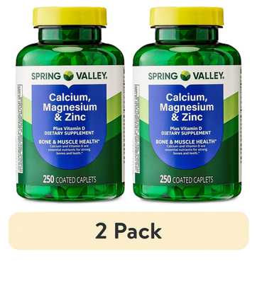 #ad #ad 2 pack Spring Valley Calcium Magnesium amp; Zinc Plus Vitamin D3 Coated 250 Ct $12.99